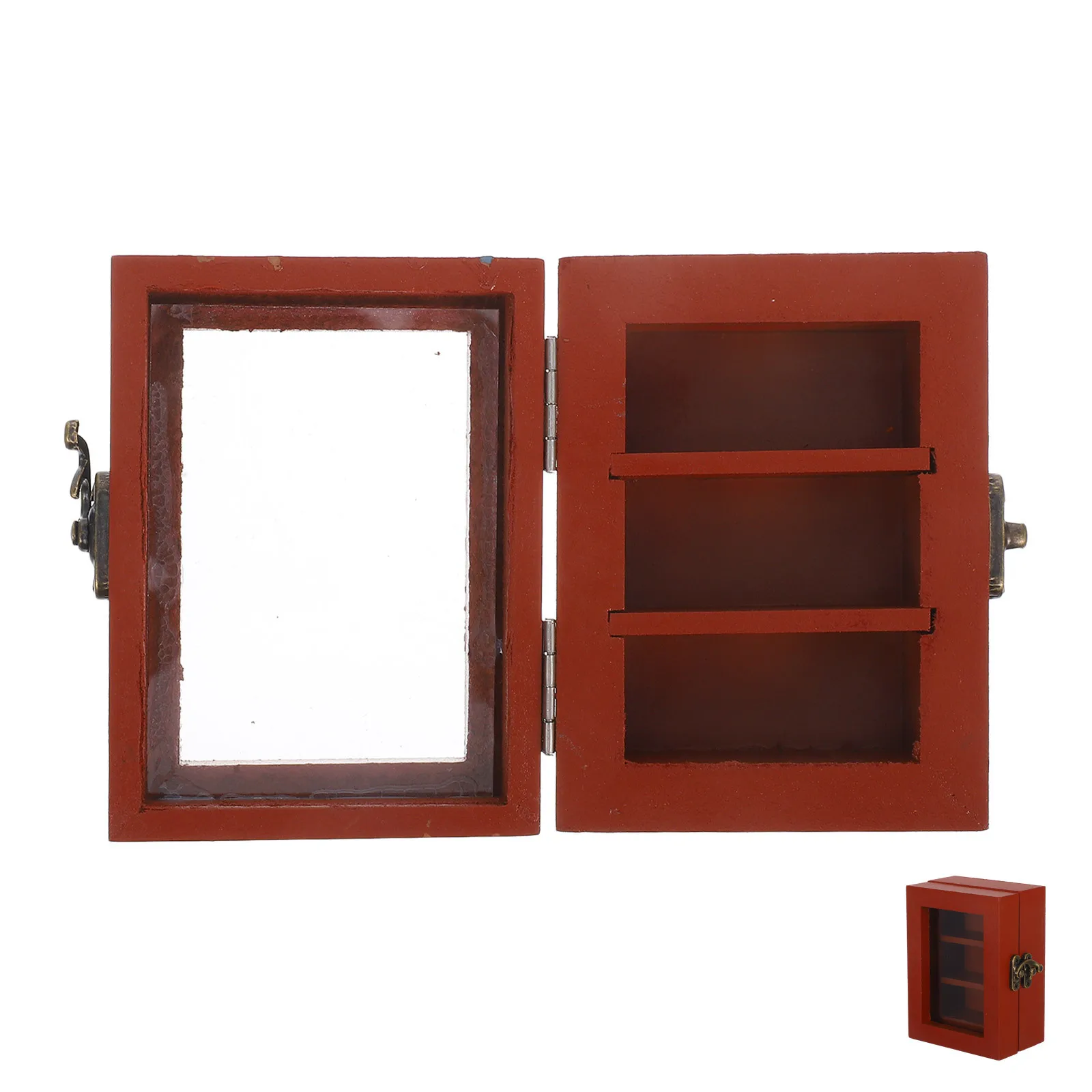 

Mini Vintage Wooden Bookcase Small Book Shelf for Home Library Decor Unique Bookshelf Ornament Relaxing Tiny Library Accessory