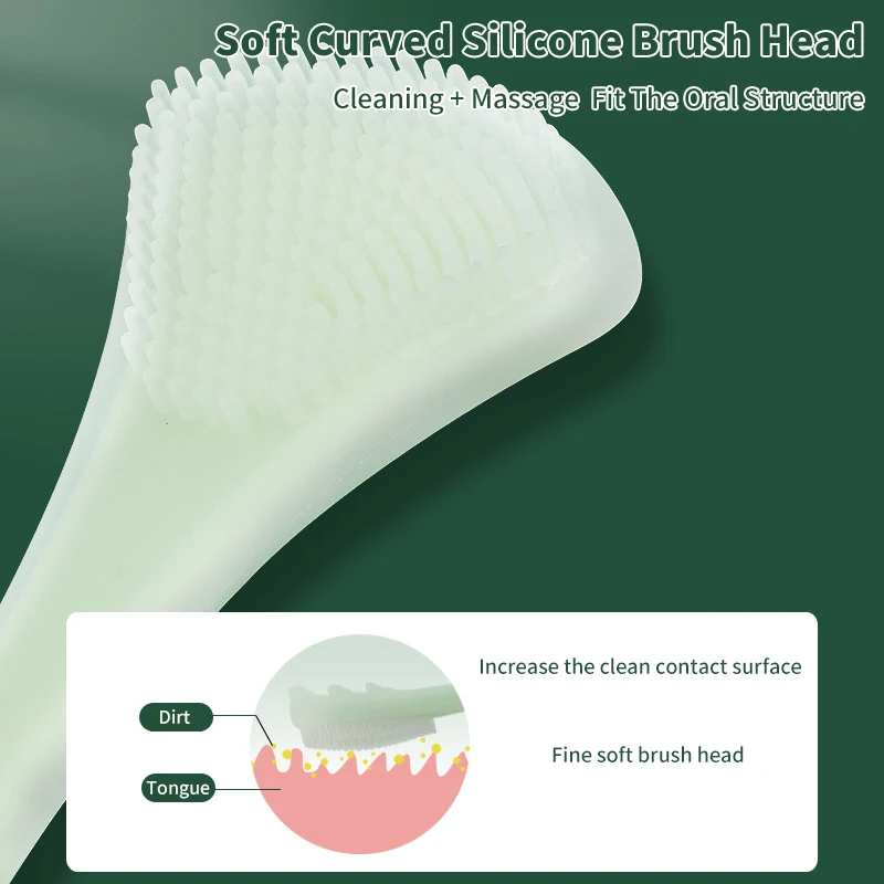 Reusable Scraper Fresh Breath Tongue Scraper Brush For The Tongue Washable Tongue Cleaning Tool Oral Hygiene Care Accessories