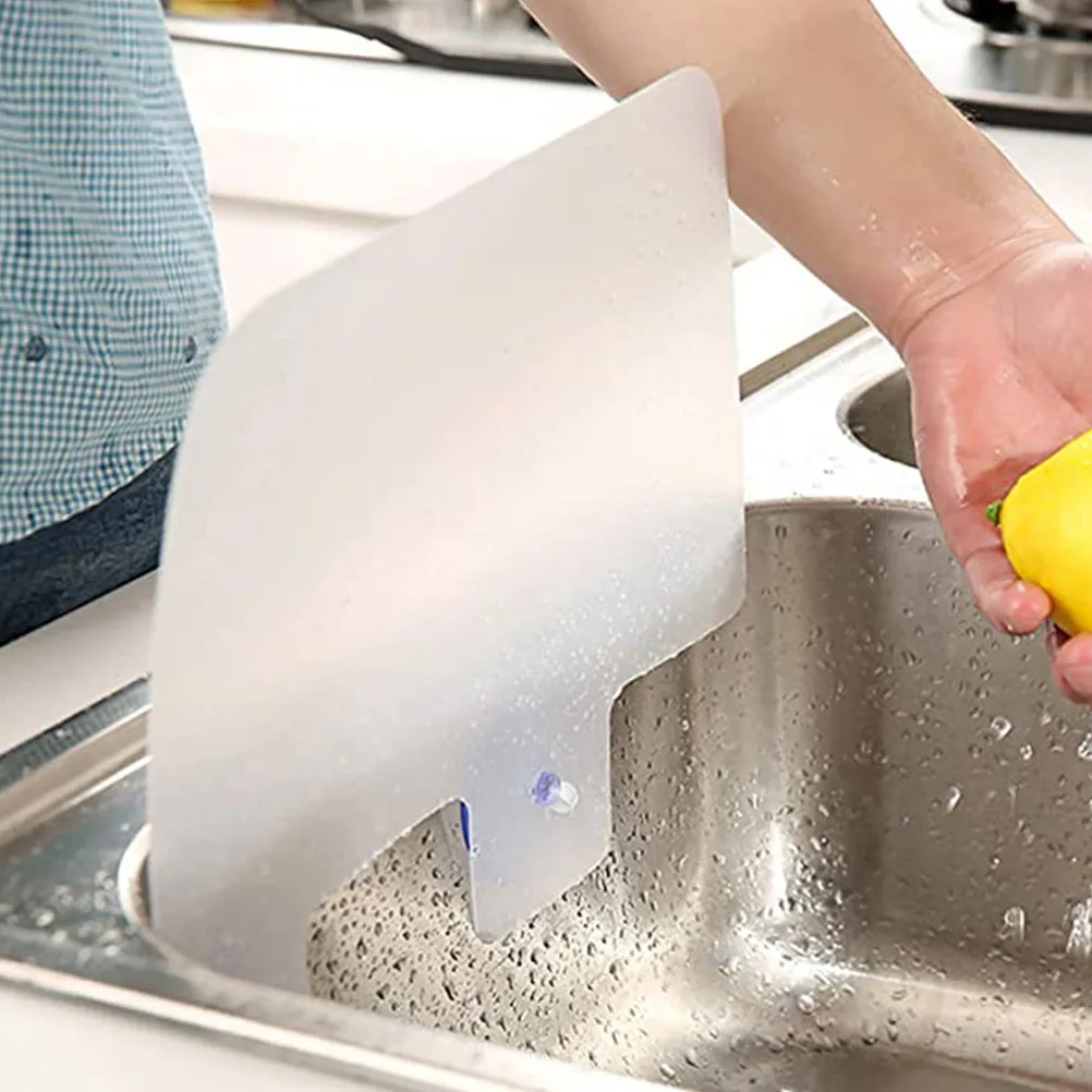 

6Pcs Splashing Baffle for Kitchen Sink Reusable Waterproof Guard with Dual Suction Cups Prevents Water Splash during Dishwashing