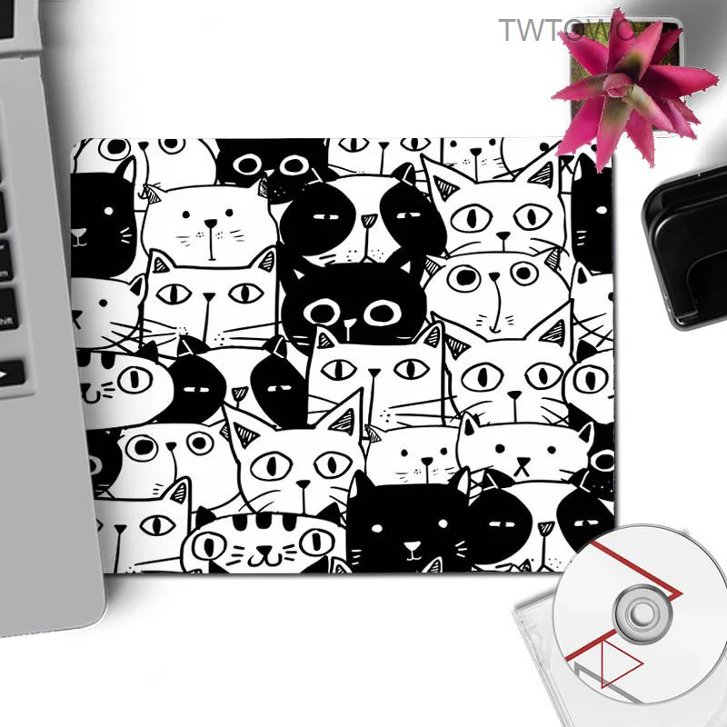 

MousePad New Computer MousePads Art Anime Gamer Natural Rubber Cartoon Anti-slip Cats Office Decoration Home keyboard pad