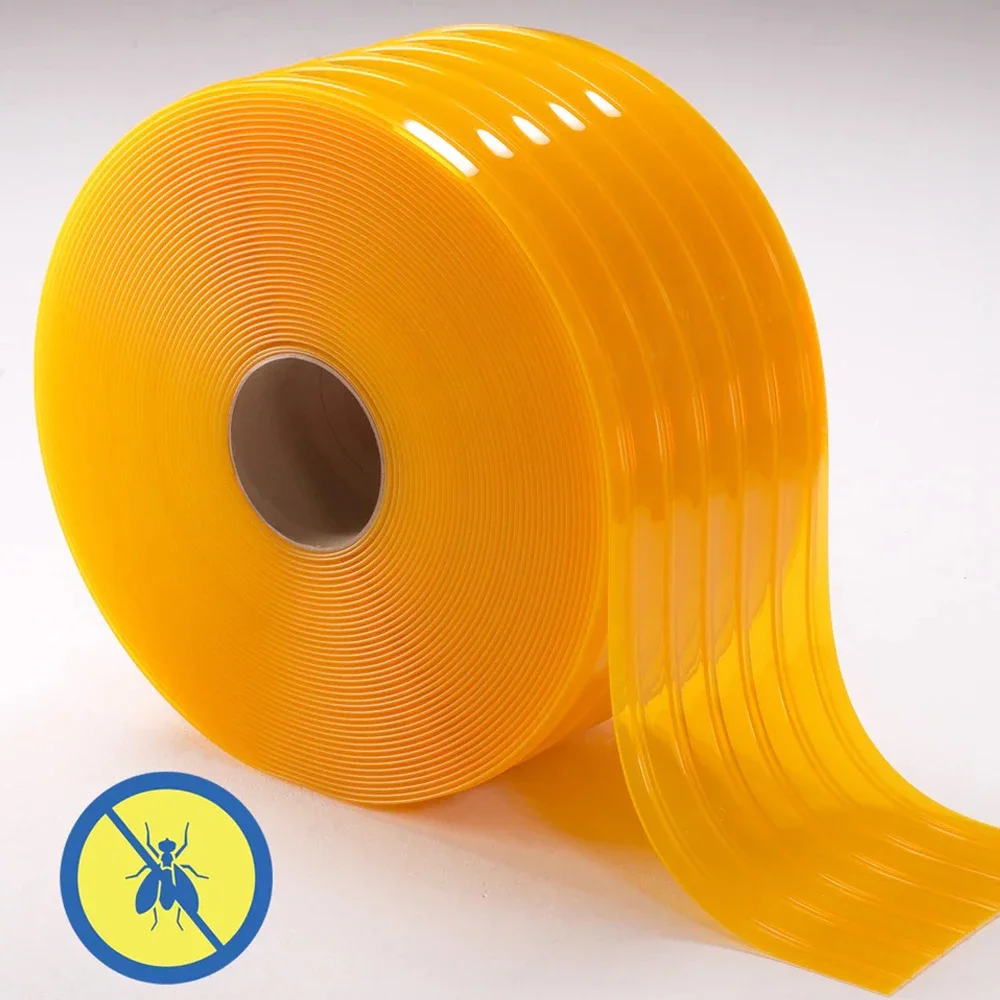 2-5mm Anti Dust Anti Static Isolation Transparent PVC Curtains Clear Yellow Blue PVC Strip Door Curtain Rollpromote sales
