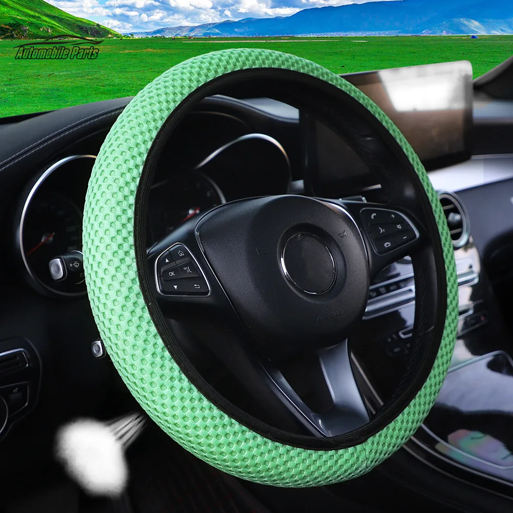 36-38cm Steering Wheel Cover Braid On The Steering Wheel Cover Cubre Volante Auto Car Wheel Cover Car Accessories Summer