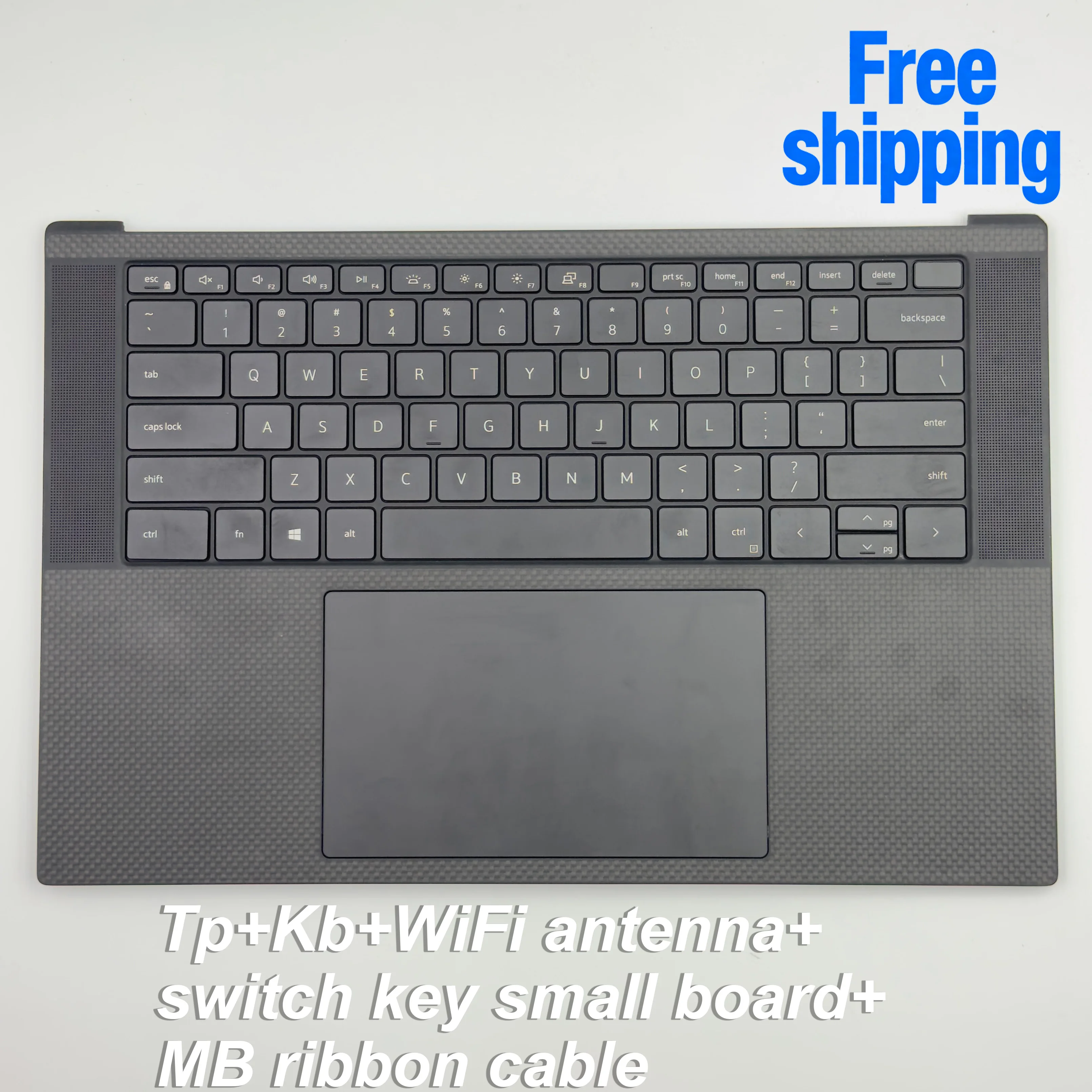 

0DKFWH подставка для рук для ноутбука, клавиатура с подсветкой, тачпад в сборе для DELL XPS 9500 9510 9520 9530 A19B19 DKFWH 7C6RC 206D1 0VPR2