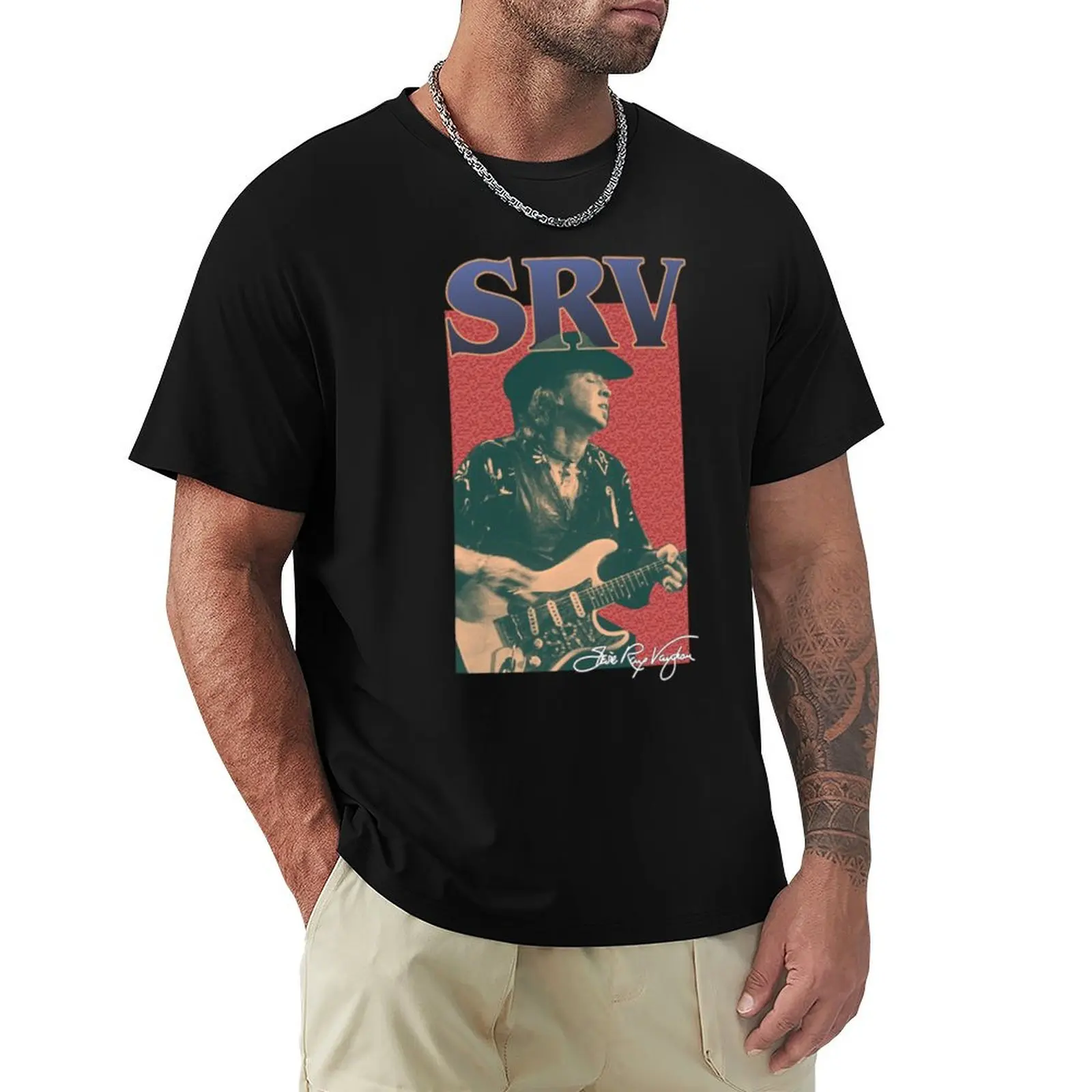 

Stevie Ray Vaughan - Guitarist T-Shirt vintage clothes boys animal print t shirts men