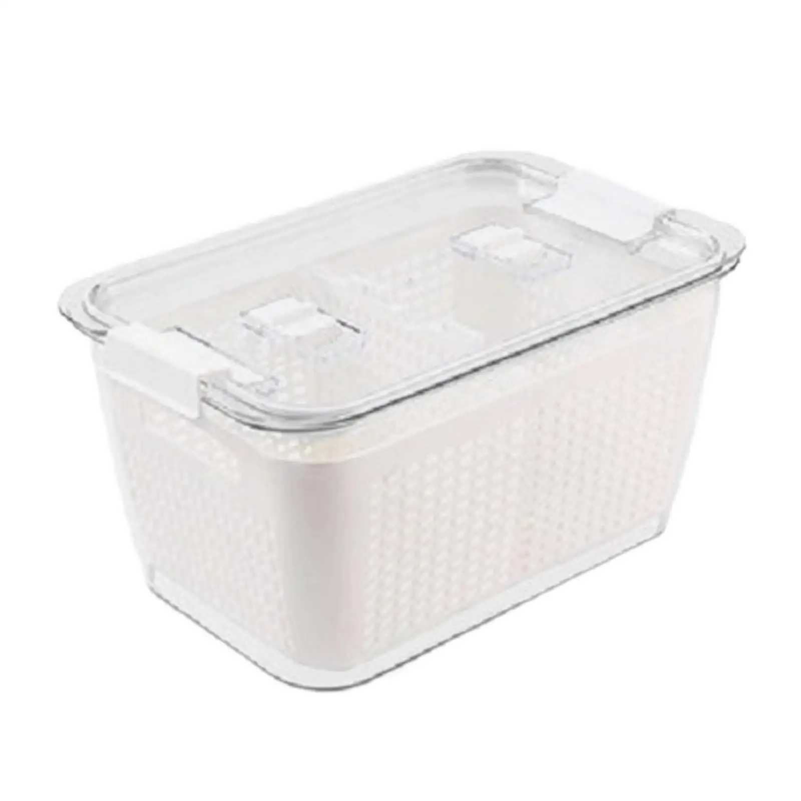 

Refrigerator Storage Box 2 Grid Easy to Clean Pantry Kitchen Organizer Freezer