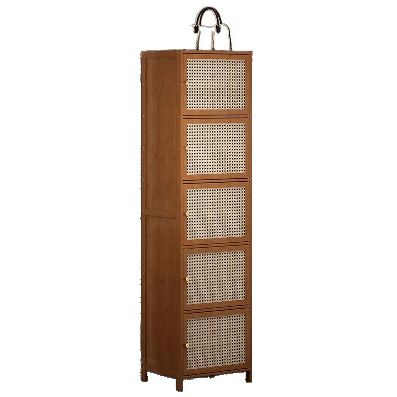 

Rattan shoe cabinet shoe rack simple multi-layer home door large capacity living room multi-function