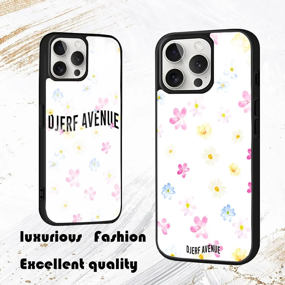 Djerf Summer Berries Print Avenue Phone Case For iPhone 16 15 14 13 12 11 Pro Max Plus Mini PC Fashion mirror phone case