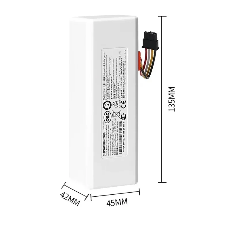 

14.4V Vacuum Cleaner Battery 5200mAh 12800mAh For Xiaomi Robot Battery 1C P1904-4S1P-MM Mijia Mi Vacuum Cleaner Battery replace