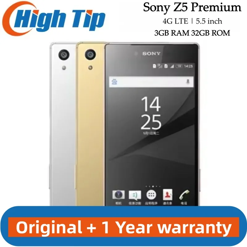 Unlocked Original Sony Z5 Premium Dual Sim E6883 Z5P 4G LTE 5.5 Fingerprint Android Mobile Phone RAM 3GB ROM 32GB Cellphone