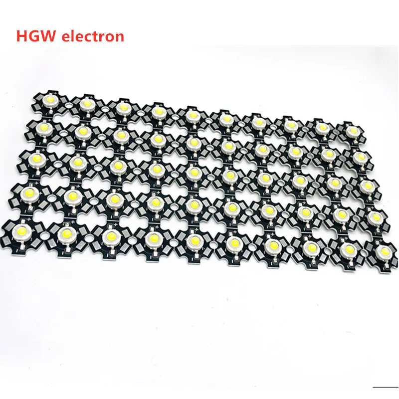 

10pcs 1W 3W High Power LED White /Warm White chip Beads 20mm Black Star PCB Heat sink Aluminum Substrate DIY lights plate