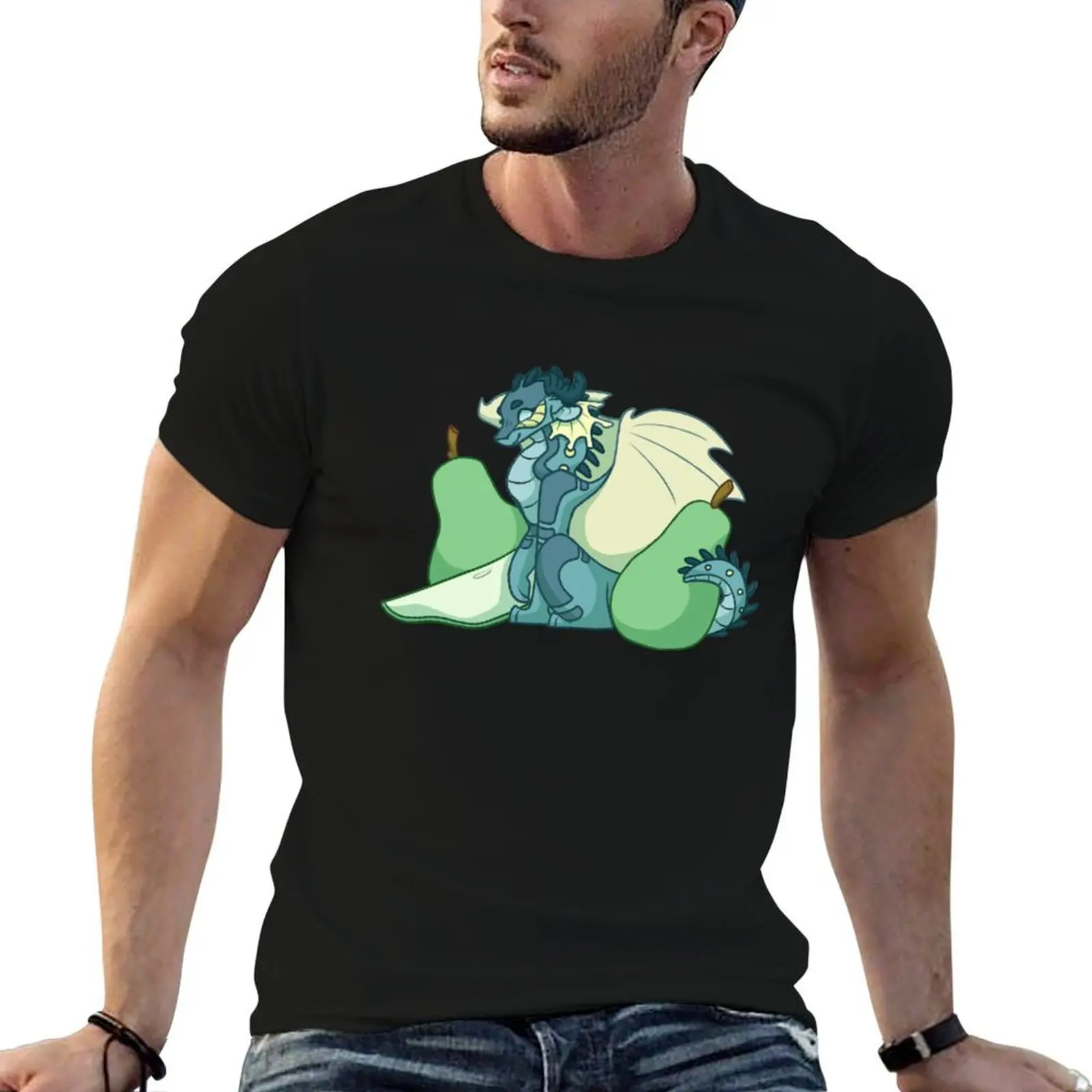 Camiseta Tamarin con estampado de peras, camiseta de algodón suave que no se encoge