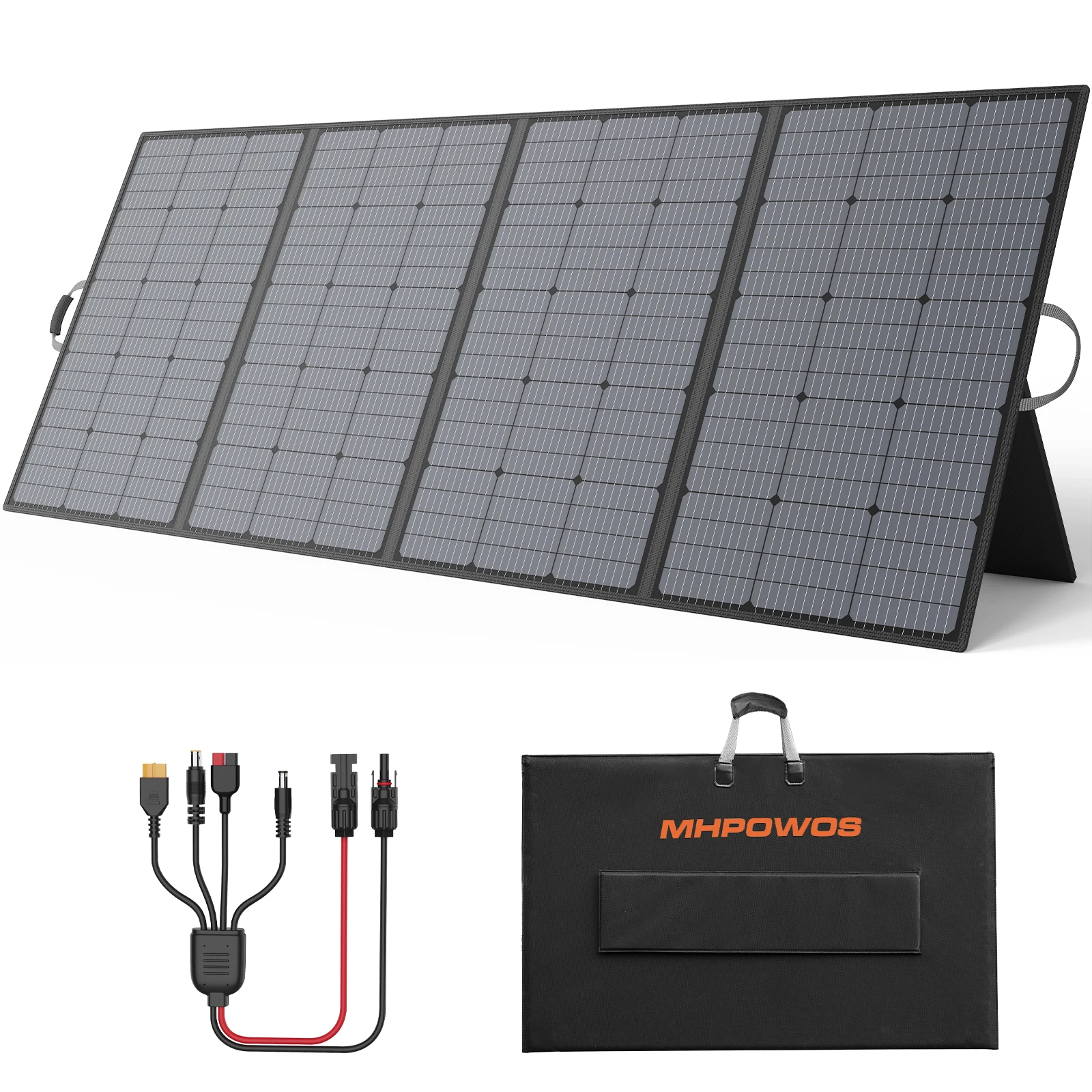 

MHPOWOS Portable Solar Panel for Power Stations, 23.5% High Conversion Efficiency Foldable Solar Panel with Adjustable Kickstand