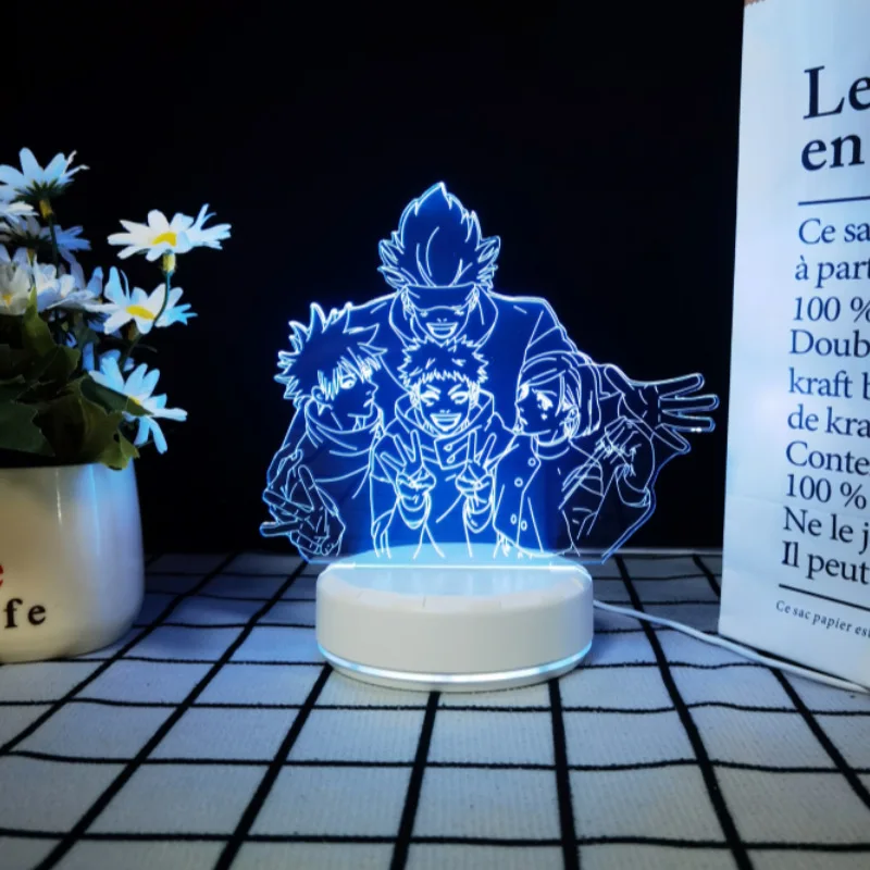 3d Anime Night Light Jujutsu Kaisen Ryomen Sukuna Creative USB Colorful Touch Remote LED Desk Lamp Hot Selling Japanese Manga view 6