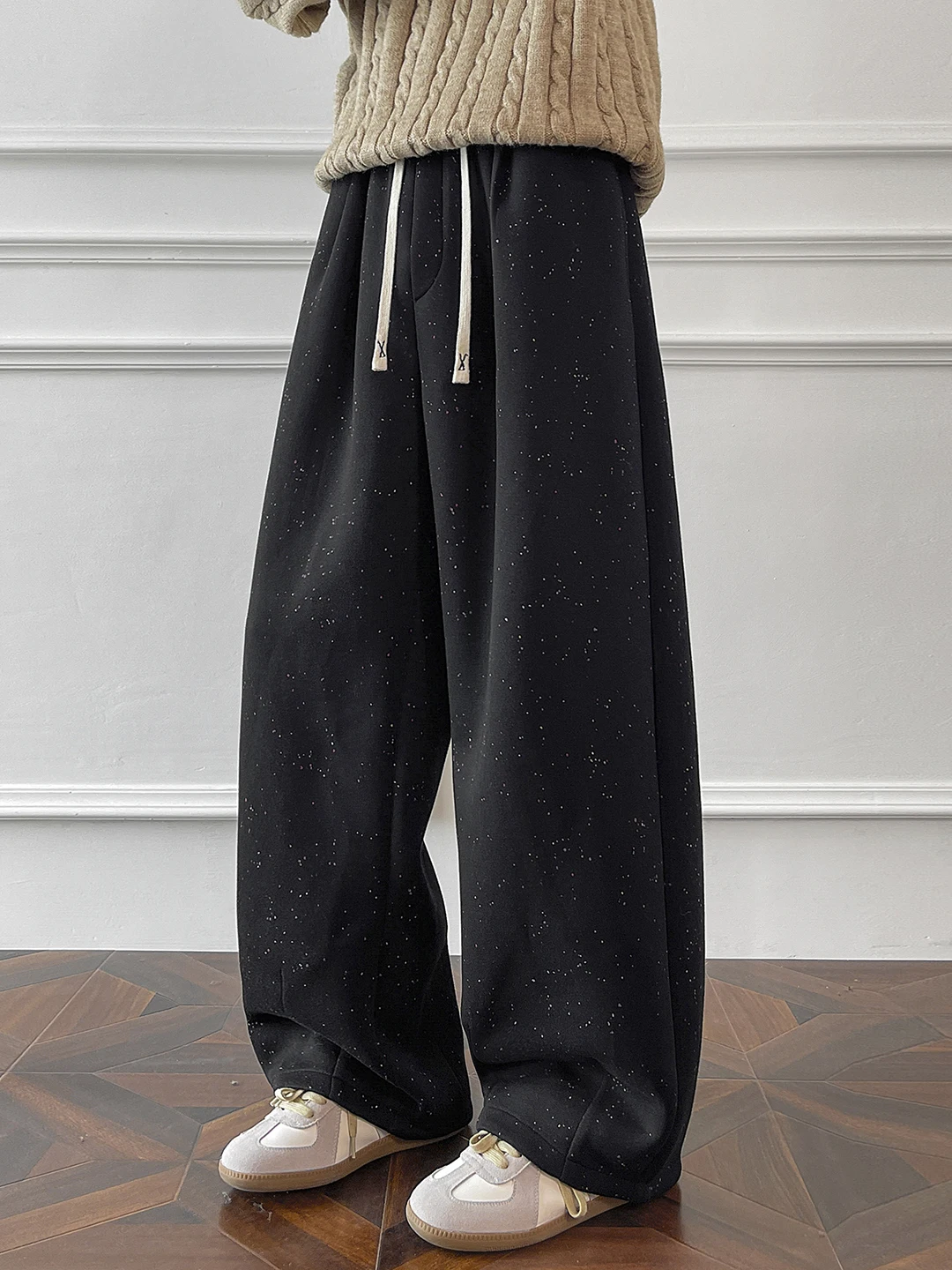 

Мужские повседневные брюки свободного кроя с эластичным поясом, больших размеров, модные, весенние, из полиэстера, спортивные, базовые цвета