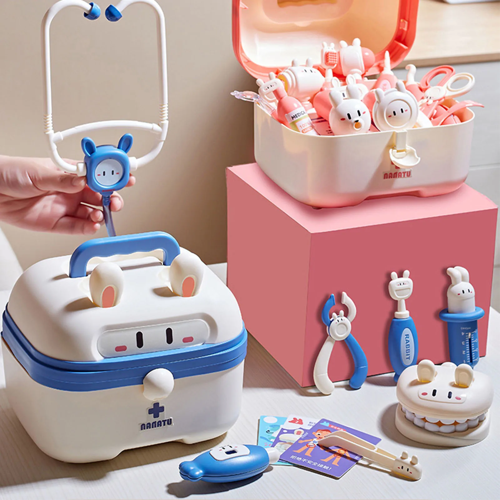 Kit de jeu de simulation médicale pour enfants, boîte de dentiste, jouets de stéthoscope pour filles, médecin, enfants