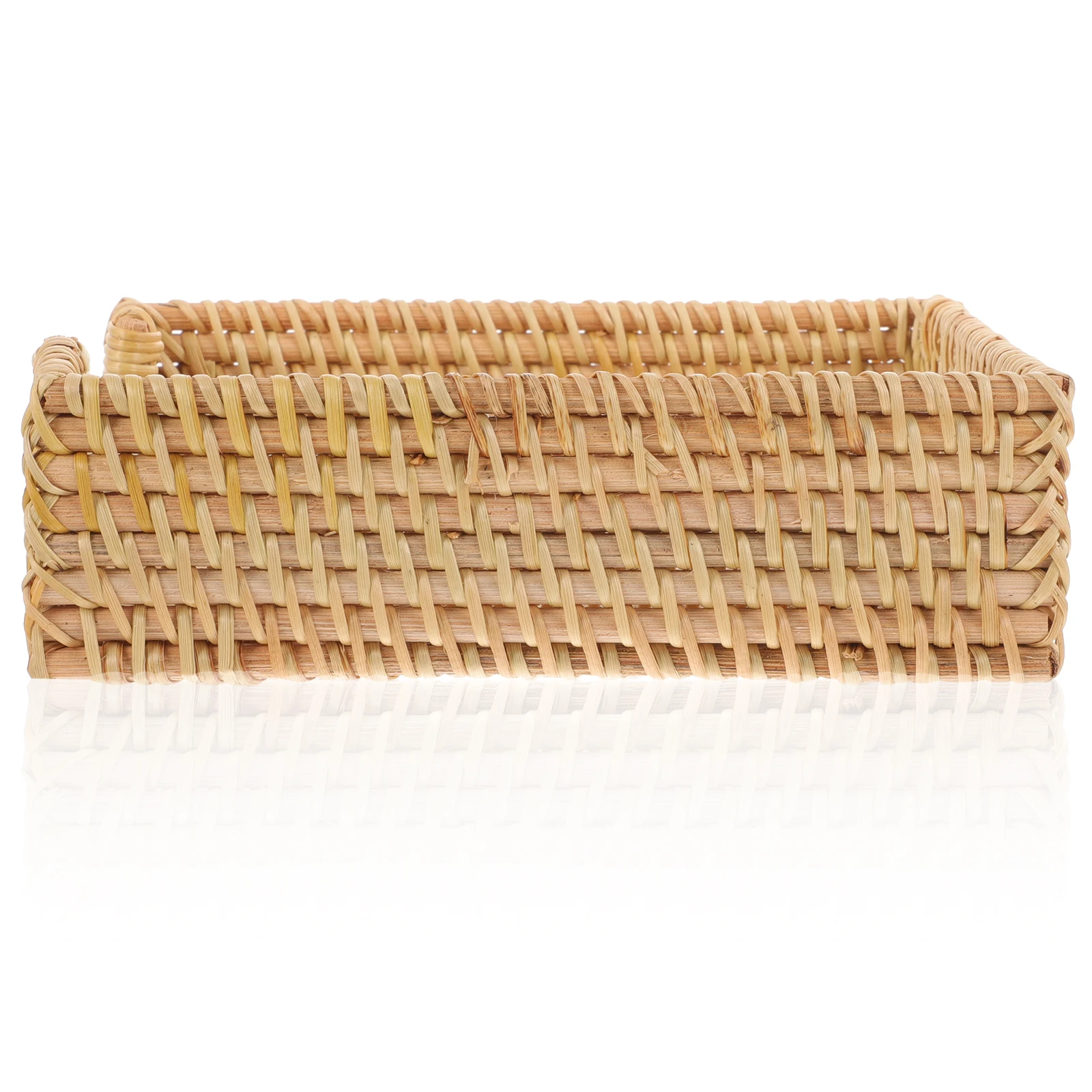 

Desktop Woven Napkin Holder for Bathroom Guest Towel Tray Rattan Organizer Disposable Paper Napkin Basket Dinner Towel Holder