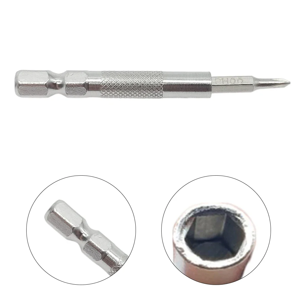 2pcs Screwdriver Adapter 1/4Inch Hex Shank Drill Socket 6.35mm Insert Bit Adapter To 4mm Electric Screwdriver Bit Socket Adapter