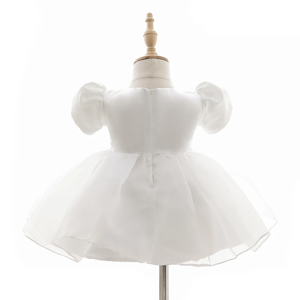 Wholesale Birthday Dresses Beautiful Ball Gown Beaded Flower Baby Girl Dress New Design Pageant Luxury High Quality
