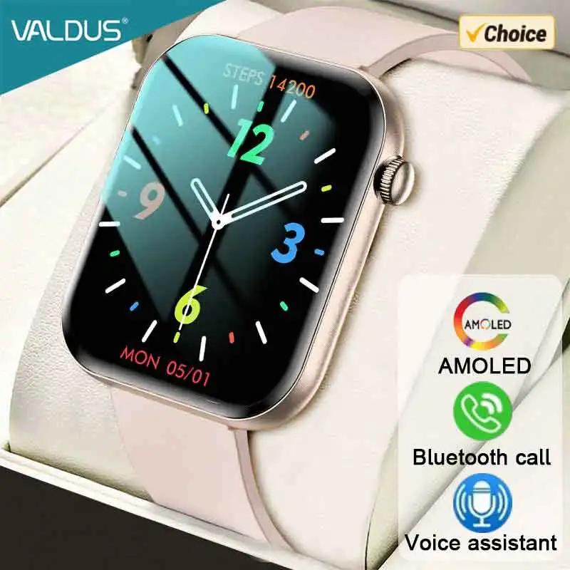 VALDUS 2025 جديد VS59 Pro Smartwatch الرجال النساء مساعد صوتي بلوتوث دعوة معدل ضربات القلب رقيقة جدا المعادن AMOLED ساعة ذكية