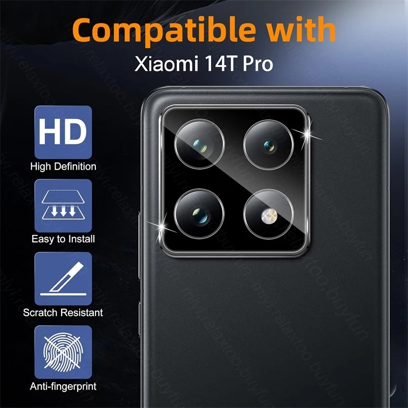 2Pcs For XIaomi 14T Pro 14TPro 5G 9H Tempered Glass Lens Film Xiaomi14TPro Xiaomi14T 14 T T14 14TPro HD Camera Protectors Cover