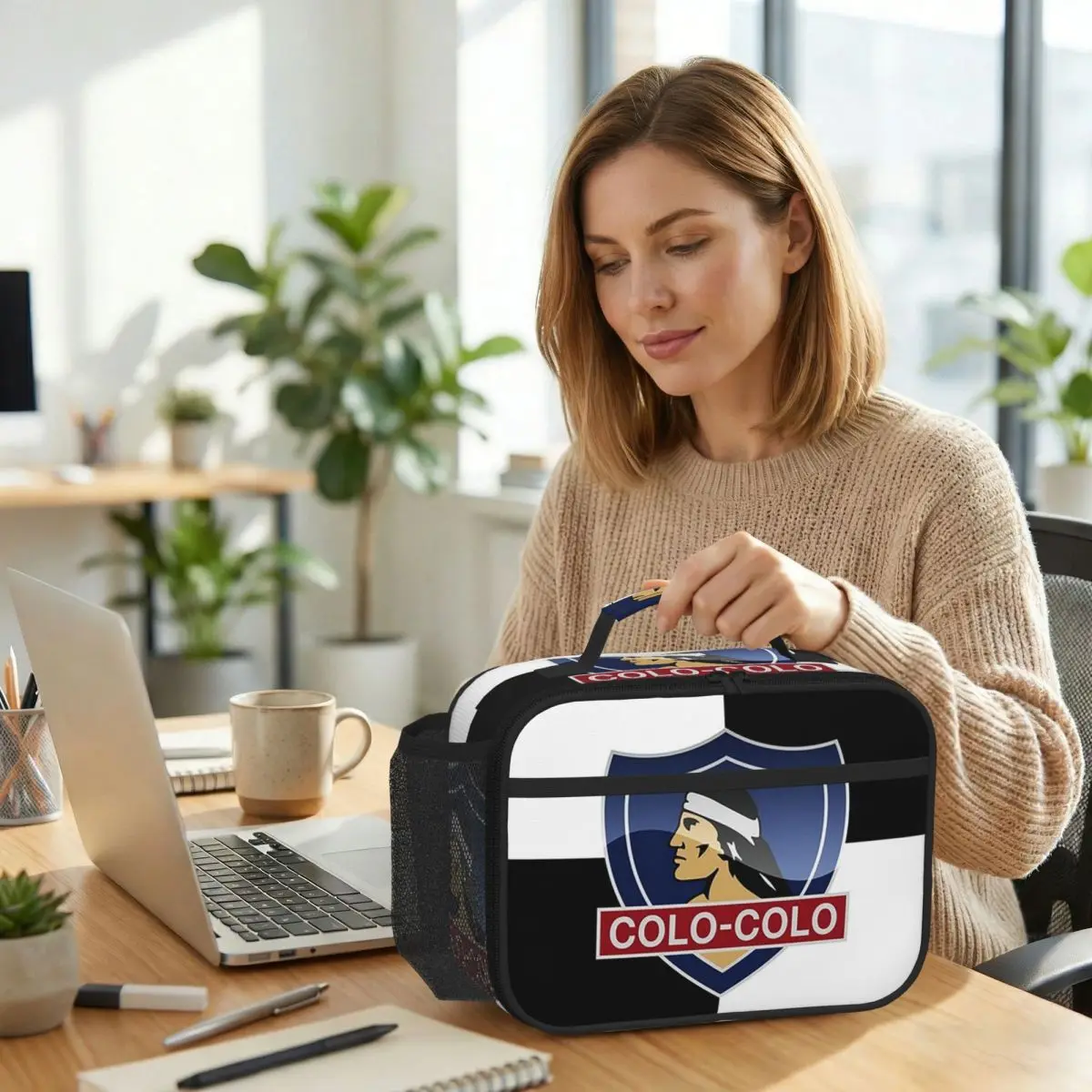 Lonchera Térmica Aislada para Niños, con Diseño de Colo Colo de Chile, Bolsa para Llevar Comida, Contenedor para Almuerzo Escolar