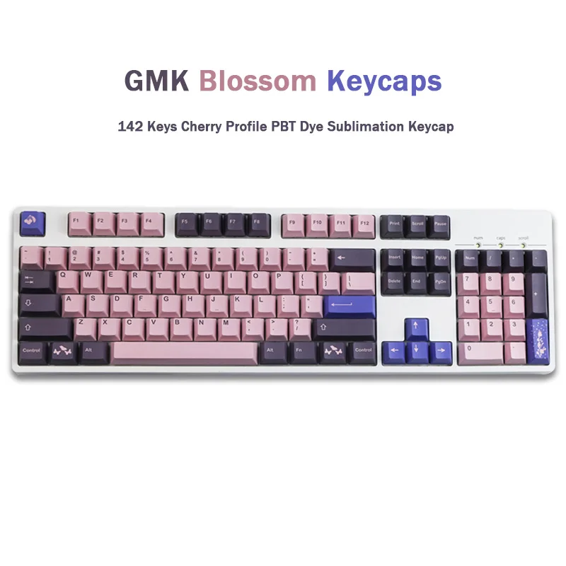 

142 Keys GMK Blossom Keycaps Cherry Profile PBT Dye Sublimation Keycap For Cherry MX Switch Mechanical Keyboard