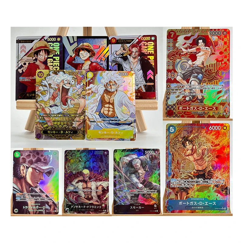 การ์ดสะสมตัวละครอนิเมะญี่ปุ่นวันพีซ โรบิน นามิ ลูฟี่ โซโล ซาโบ แชงค์ส ของเล่นทำเอง ของขวัญ