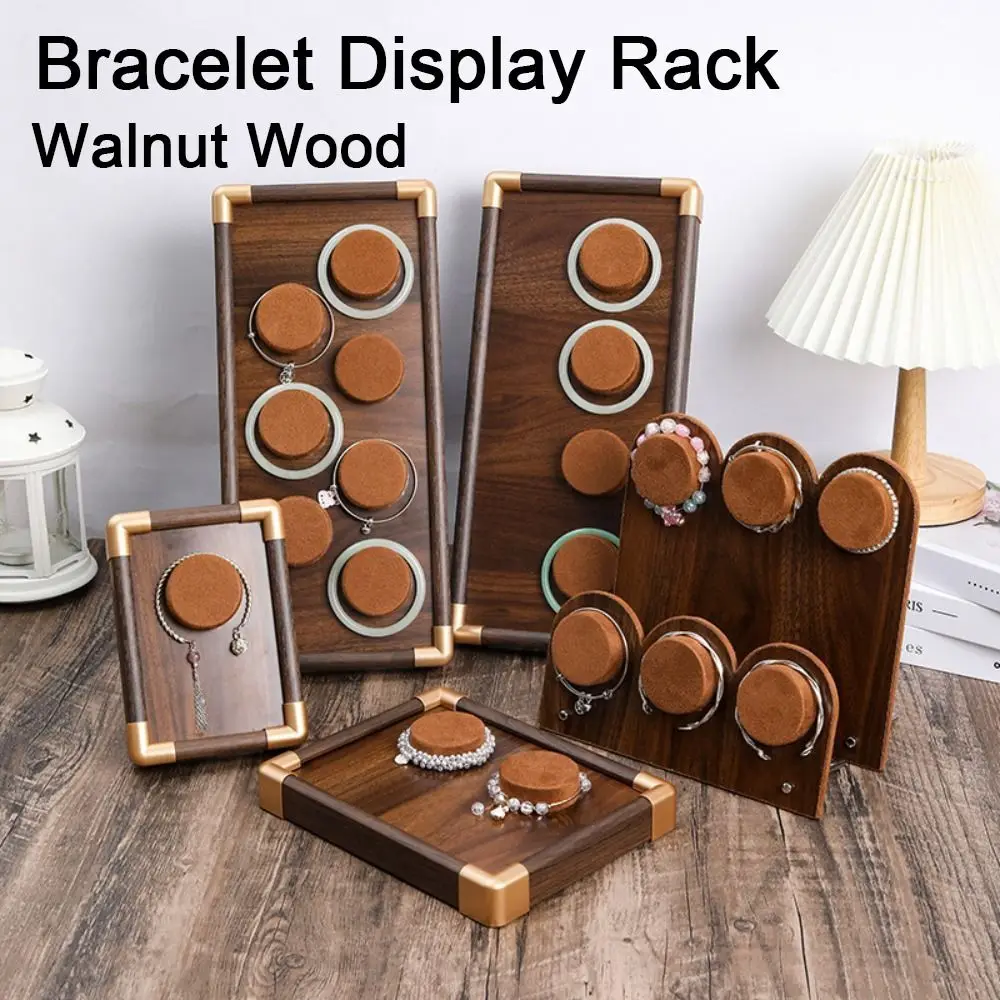 

Walnut Wood Bracelet Tray Organizer Necklace Jewelry Display Stand Storage Case Ornaments Bracelet Display Rack Bracelet Holder