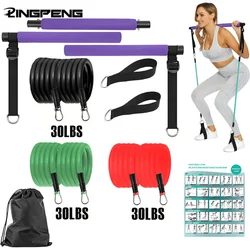 Pilates Kit with Resistance Bands, Multifunctional Yoga Pilates, Portable Home Gym Pilates Resistance Kit Full Body Workouts