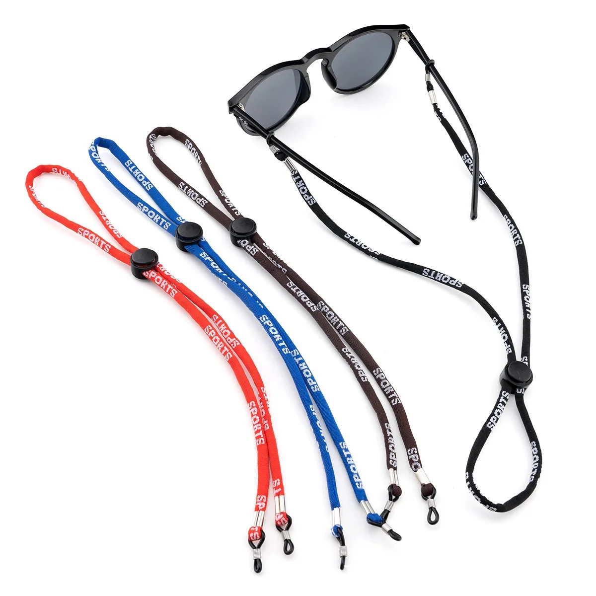 1 Stück Verstellbares Brillenband für Outdoor-Laufsport, Anti-Verlust Halsband, Brillen-Zubehörband gegen Herunterfallen