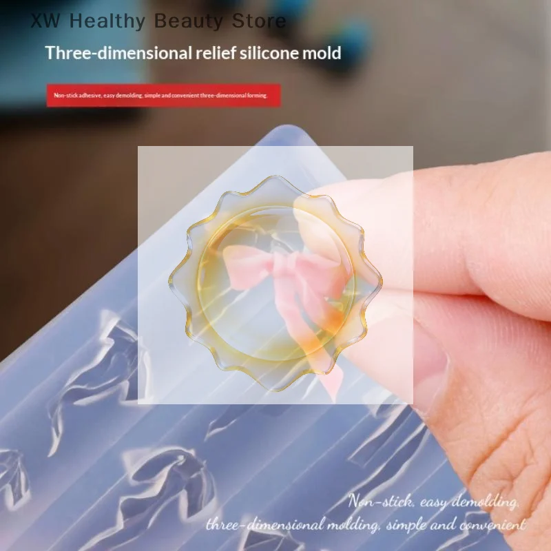 

1Pcs Silicone Bow Nail Art Mold Bowknot Style High Transparent 3D Nail Template Nail Charm DIY Manicure Mold Stencil Tool