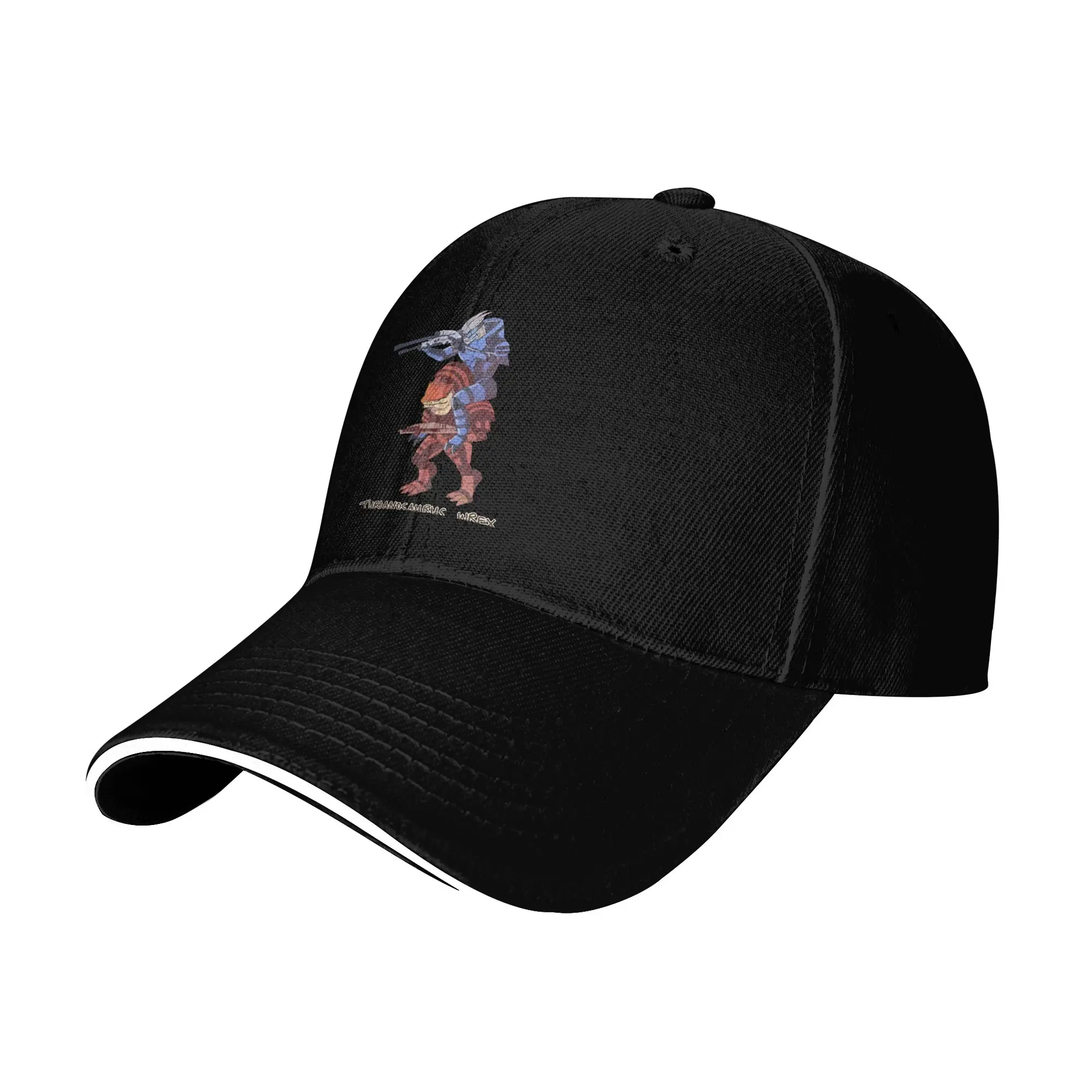 Turianosaurus Wrex Baseball Cap Vintage Effect Mass Game Sandwich Cap Unisex Adjustable Dad Hat Outdoor