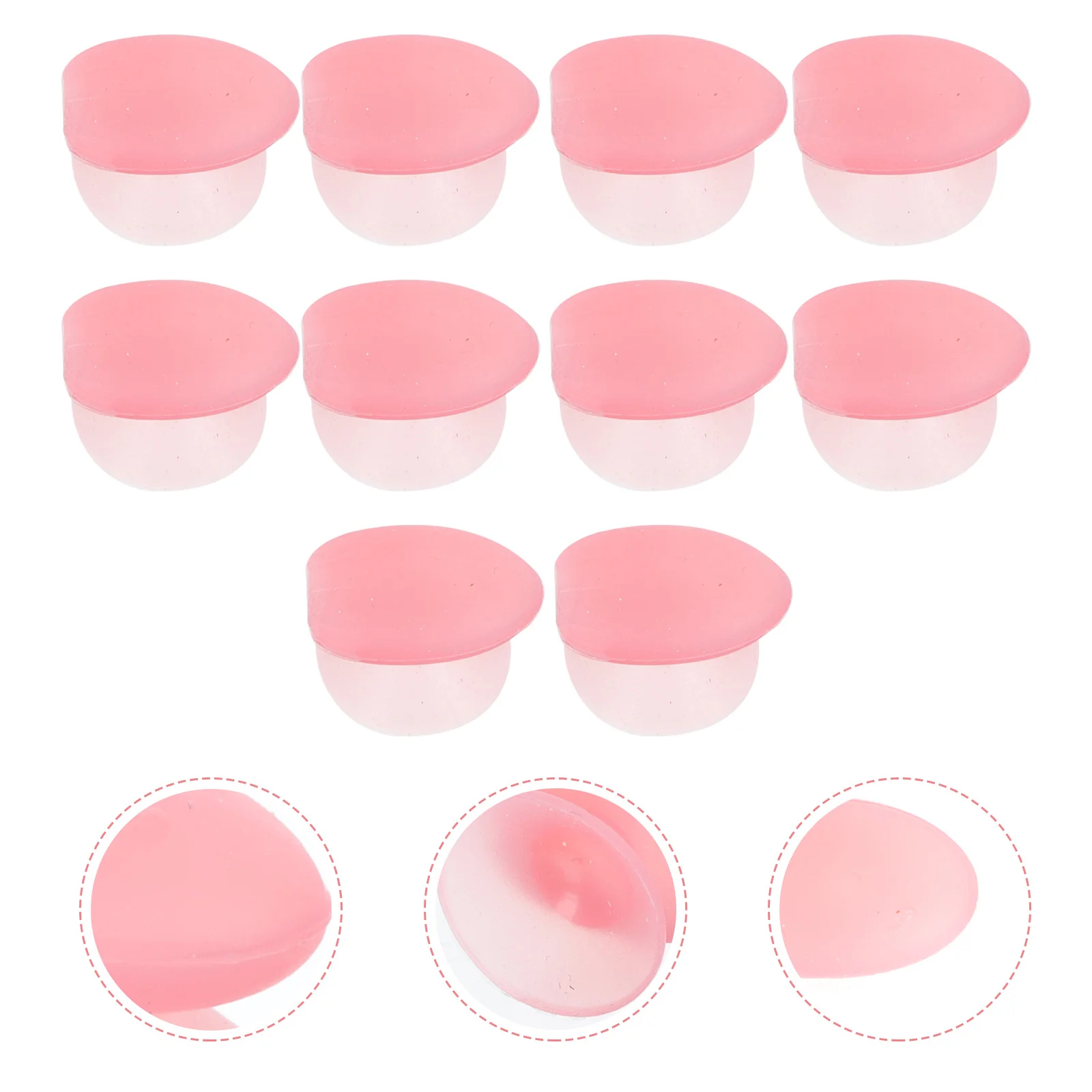 10 Pcs Lip Brush Set Applicators Head Holder Makeup Sleeve Mask Cosmetics Protector Silica Gel Lid Protective Cover