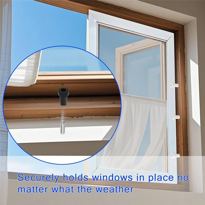 ABZC-مجموعة المزالج لشاشة النافذة المصنوعة من سبائك الألومنيوم - 16 قطعة 5/32 بوصة × 1-1/2 بوصة مع قبعات ونابض #3