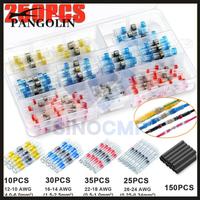 250pcs Waterproof Solder Seal Sleeve Heat Shrink Butt Wire Connectors Terminals Heat Shrink Electrical Wire Butt Connectors