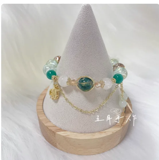 Genshin Impact Venti Handmade Bracelet Unisex Hand Chain Pendant Bracelets Accessories Cosplay Props Birthday Gifts WY