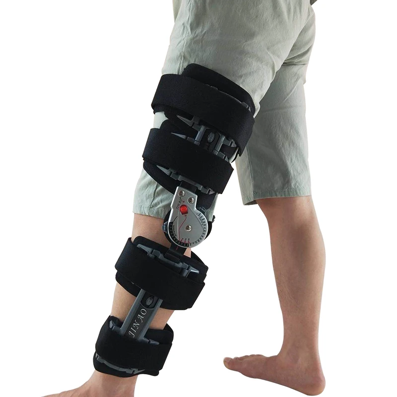 Postoperative support fixation and correction of walking brace for knee joint injury, knee protection, large and small leg