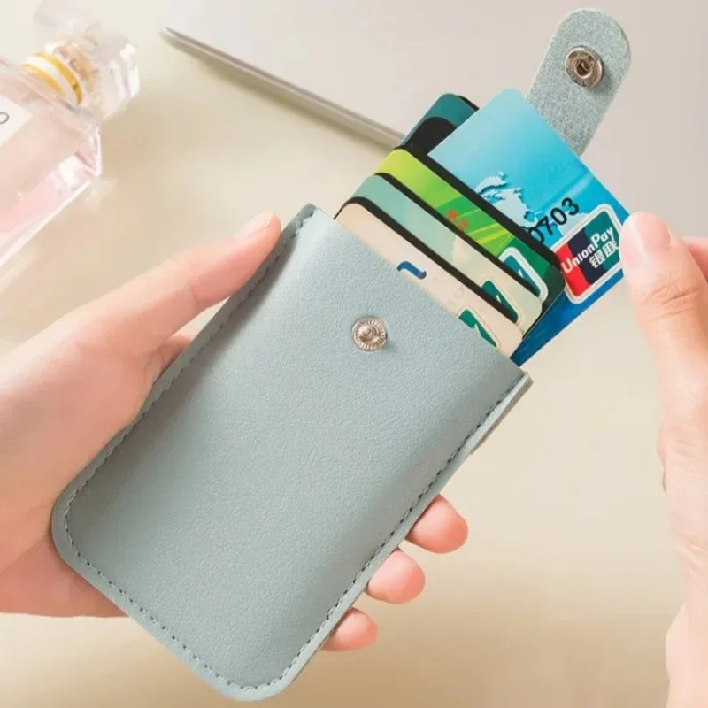 

Multilayer ID Credit Card Bag Convenient Portable Card Slot Holder Organizer Pouch PU Leather IC ID Cards Storage Bags