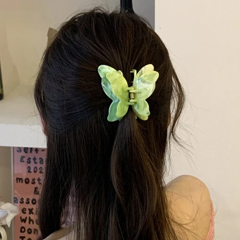 Korean Three-dimensional Butterfly Grab Clip Female 2024 New Medium Hairpin Crab Clip Fashion Hair Accessories Jewelry Gift