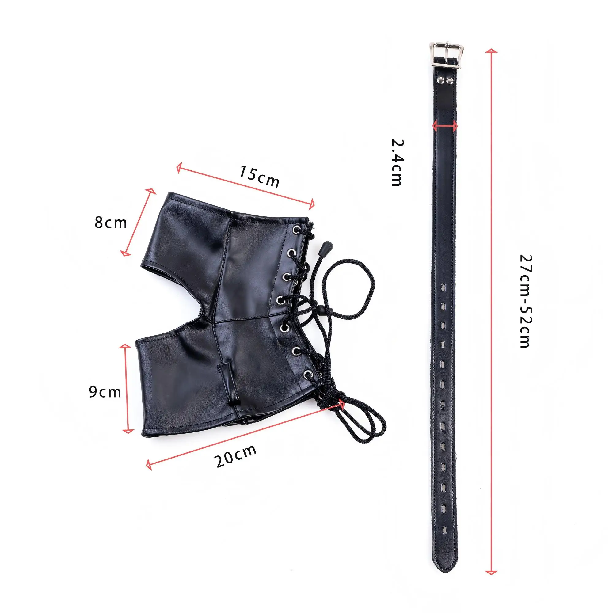 LILUPLAY جديد BDSM بولي Leather جلد النساء كلا القدم الكاحل الأصفاد الجنس ضمادة القدم الوثن لعب الأدوار ازياء المثيرة الإكسسوارات الجنس لعب #4