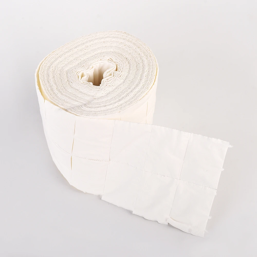 1 لفة مسمار مناديل الأنسجة الورقية خالية من الوبر نقع قبالة هلام مزيل طلاء الأظافر وسادات قطنية مانيكير باديكير تنظيف المنتج أداة #3