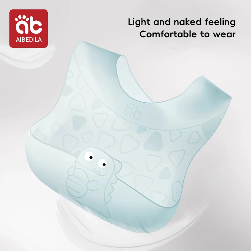 AIBEDILA Silicone Babi Bib Saliva Impermeável Dripping Bibs Cartoon Recém-nascido Alimentação Suave Aventais Comestíveis Bebê Ajustável Burp Scarf