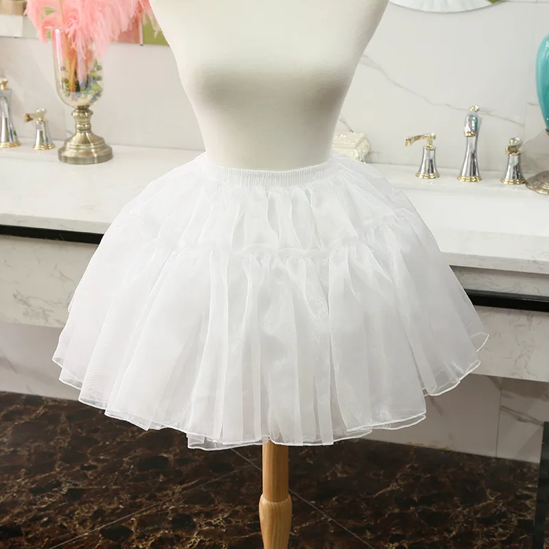 Fashion Women Tulle Skirt Tutu Wedding Bridal Bridesmaid Overskirt Petticoat Lolita