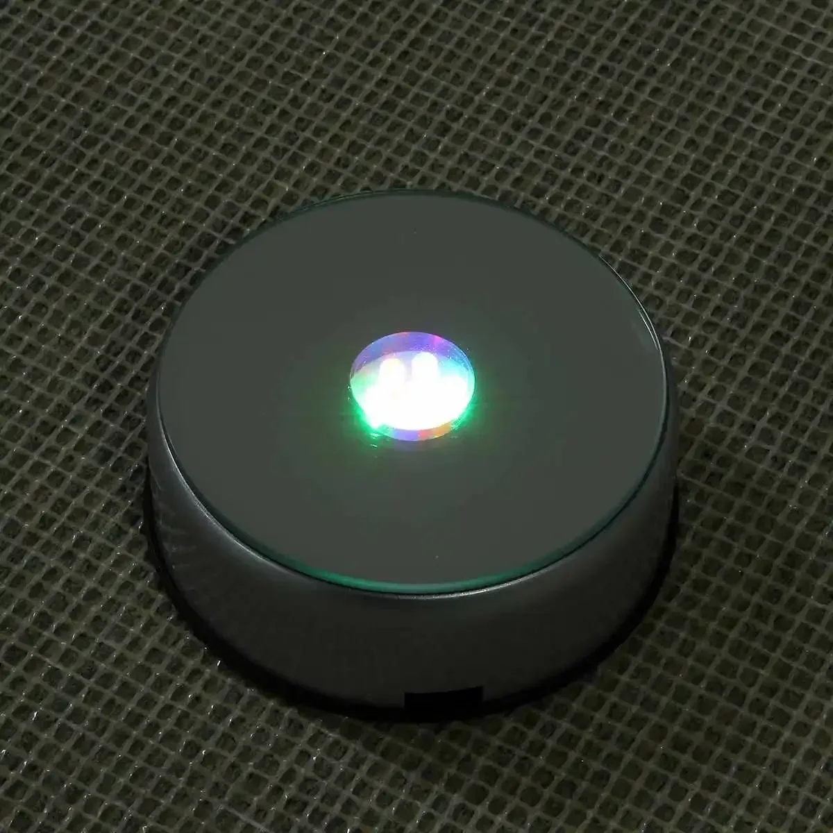 7 LED Light Colorful Luminous Base  Electric Light Rotating Base Display Stand Crystal Light Base Ornament with Adapter