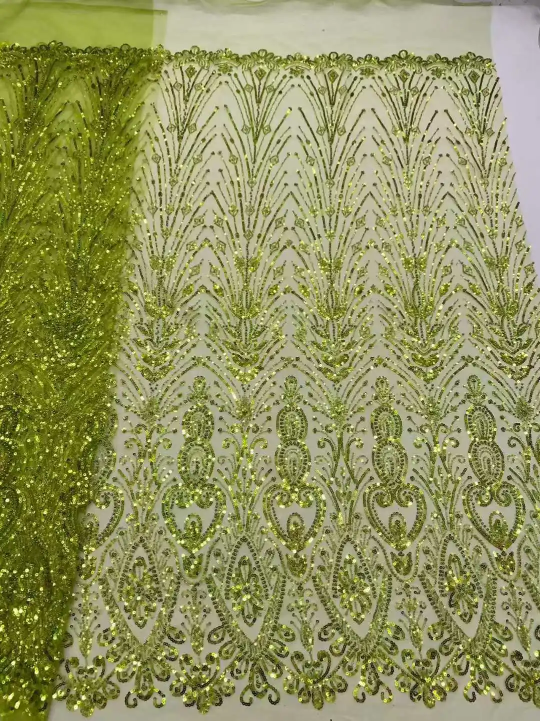 Luxury 13 Colors High Quality Beads French Tulle Net Sequins Lace Fabric African 5 Yards for Women Wedding Party Dress TP1772