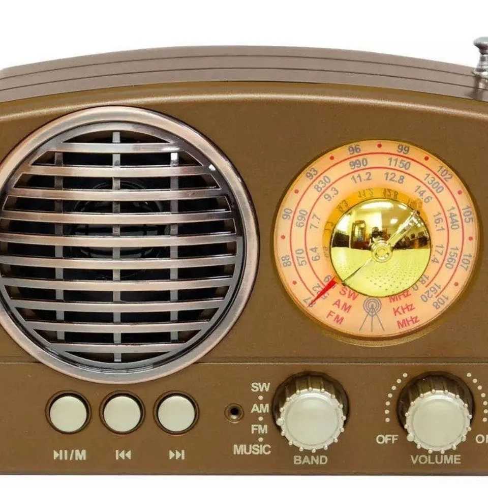 Винтажное профессиональное радио, многополосный портативный плеер, поддержка подключения Bluetooth, Аудио карты