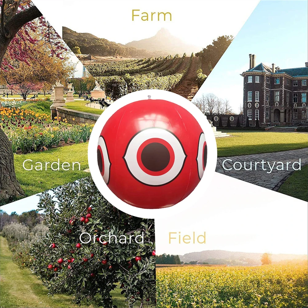 

3/2/1 шт. Садовые шары-отпугиватели для птиц, надувные, 40 см, для наружного использования, визуальный отпугиватель голубей