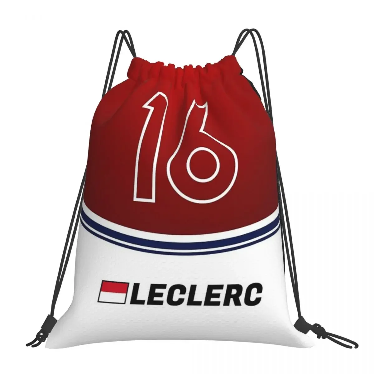 

F1 2018 - #16 Leclerc Backpacks Portable Drawstring Bags Drawstring Bundle Pocket Sports Bag BookBag For Man Woman Students