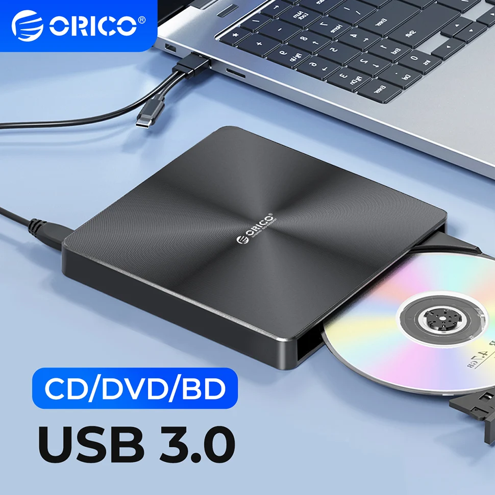 

ORICO External Disk Recorder Reader Burner for 5" CD R/RW ROM DVD RAM DL BD Player Recorder Optical Drive Enclosure Disco Case