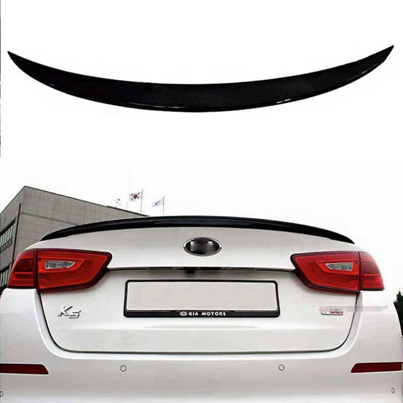 

Suitable for Kia K5 Optima rear trunk spoiler wing ABS carbon black body sports modification kit 2014 2015